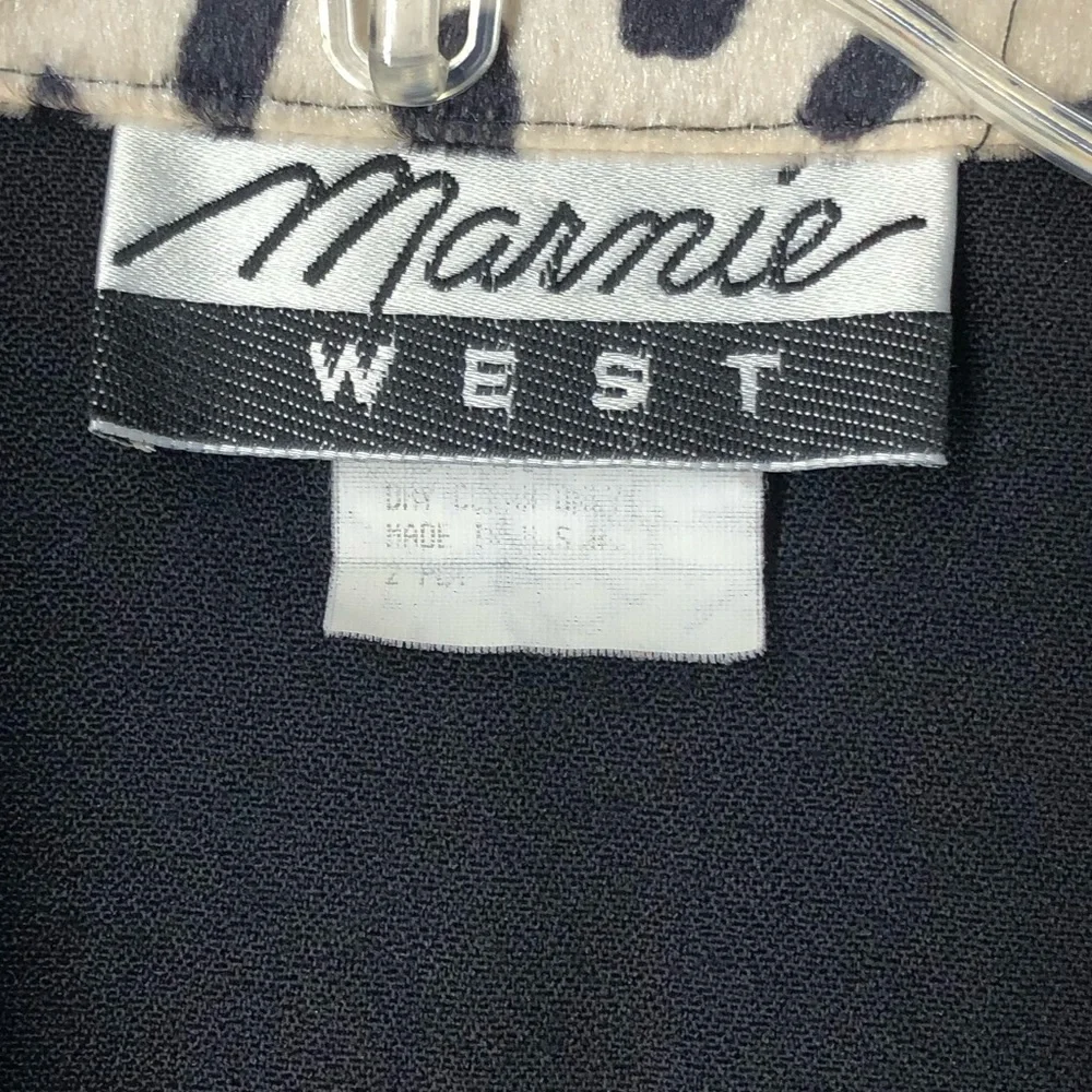 Marmie West vintage leopard print collar blouse